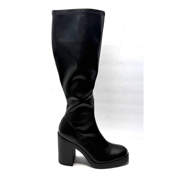 Madden Girl Women Dreammerr Stretch Knee-High Block-Heel Boot Black Size 6.5 NWT - Picture 6 of 11